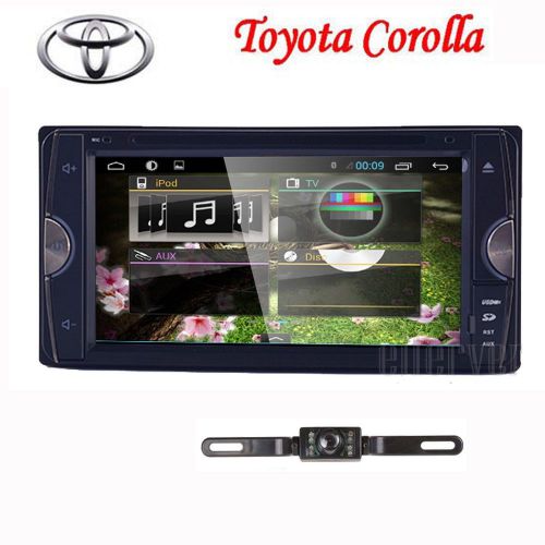 7"android4.4 car stereo dvd player wifi gps navigation for toyota corolla+camera