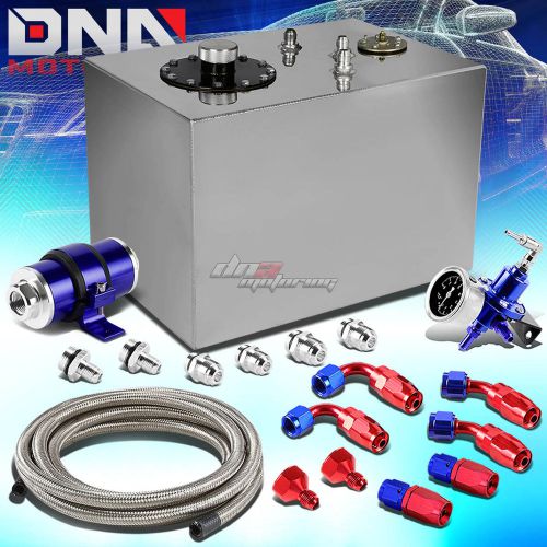 12 gallon top-feed fuel oil gas tank+cap+line+pressure regulator+inline filter