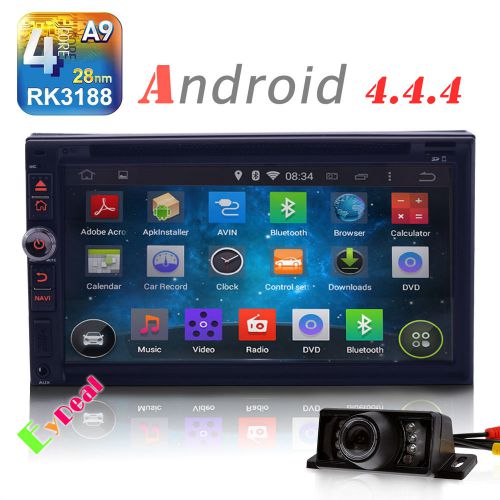 7" 16gb 4-core android 4.4 double 2din car stereo gps 3g wifi nav radio+camera