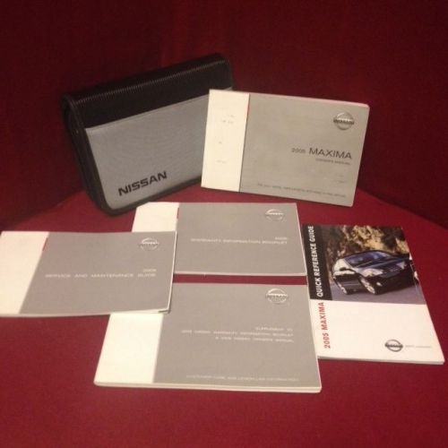2005 nissan maxima owners manual with supplement, warranty and reference guide