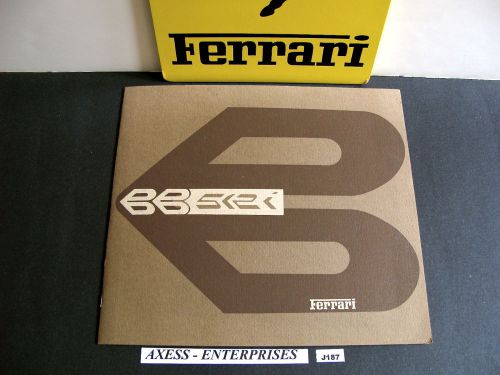 1982 - 1983 ferrari bb 512i berlinetta boxer owners deluxe sales brochure # j187