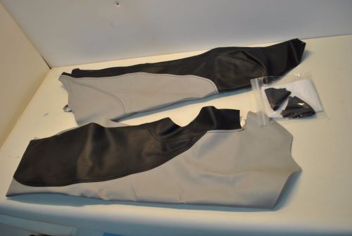 Seadoo 4 tec seat cover kit grey/ black 02-08 gtx rxt 02 gtx di 2 pc set