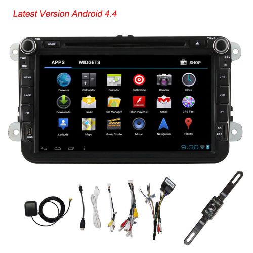 Android 4.4 double 2din 8" car stereo dvd player gps navi bt radio for vw+camera