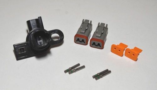 Deutsch dt 2-pin genuine 90 deg solid connector kit 14 awg (dt04-2p-n006)
