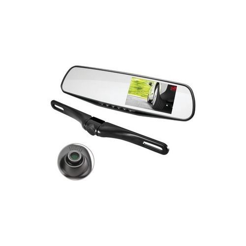 Pyle plcmdvr45 hd rearview mirror monitor &amp; dual-camera system with built-in ...