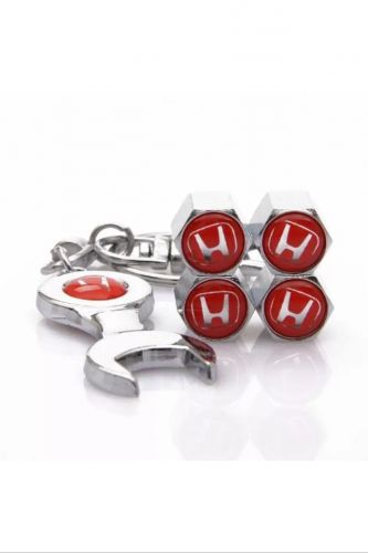 Honda -red wrench keychain tire valve stem caps