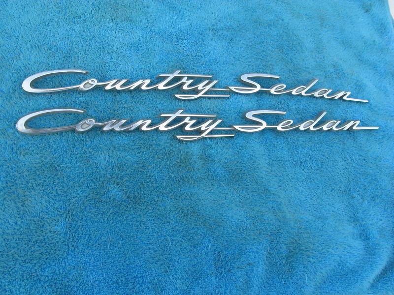 1959 ford wagon country sedan side script emblems 59 