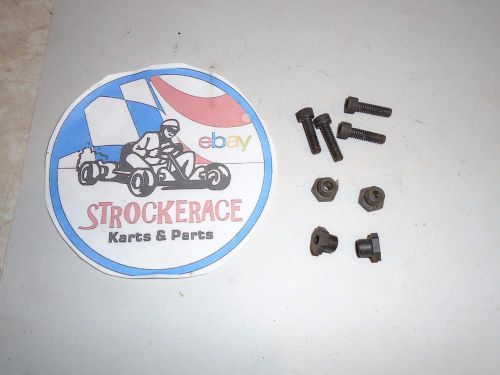 Vintage racing go kart burco oil clutch nos screws and cap nuts cart part x4