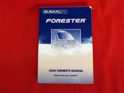 2000 subaru forester owners manual guide book