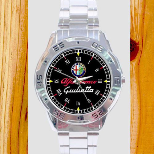 New rare alfa romeo guilietta custom casual chrome men's watch wristwatches