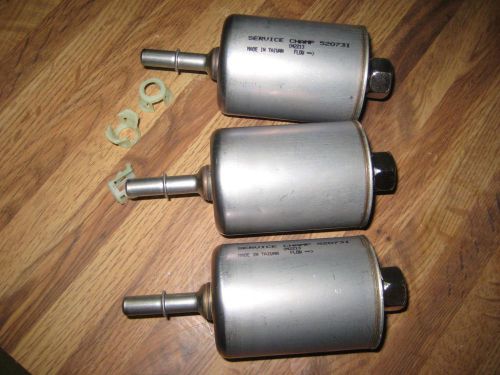 Lot of 3 gm champ g578 gas/fuel filter fits fram g7315 ac gf578 "made in usa"