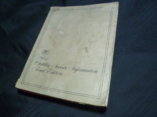 1984 cadillac service information manual