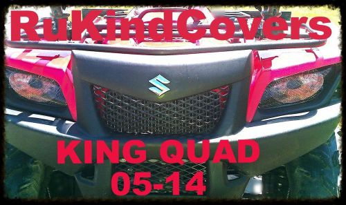 Suzuki king quad headlight covers red eyes  05-14 &#034;original rukindcovers&#034;