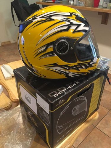 Scorpion exo-400 rebel full face helmet yello large new