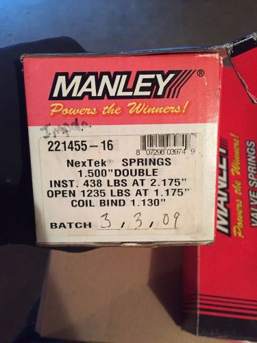 Manley nextek dual valve spring 1.500 in od 16 pc p/n 221455-16