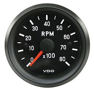 Vdo 333-959 cockpit tachometer 2-1/16&#039;&#039; electrical 8000 rpm