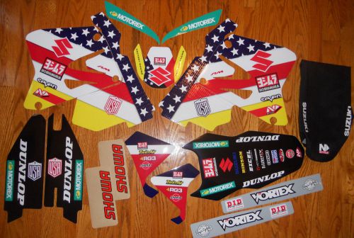 Yoshimura usa suzuki rm125 rm250 graphics kit 01-08 des nations includes sc &amp; bg
