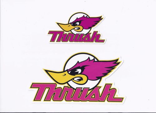 Thrush exhaust racing stickers / decals die cut lot of 2