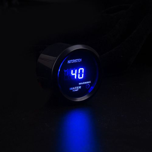 Buy HOTSYSTEM Car Black 2" 52mm Blue Digital LED Electronic Water Temp Gauge Sale in Sayreville