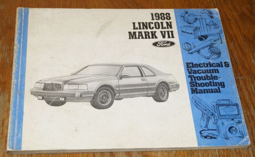 1988 lincoln mark vii  factory electrical wiring diagrams service manual evtm