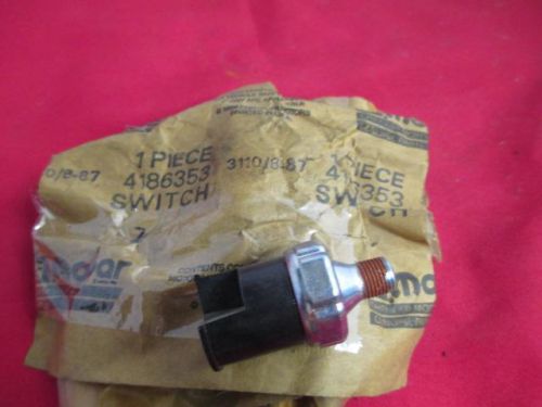 Oil pressure switch 1.7l fits 78-89 omni horizon nos mopar 4186353