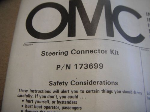 Omc steering connector kit 173699 johnson/evinrude lot of 3