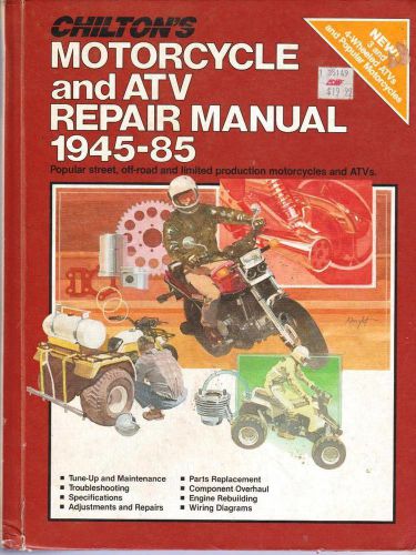 Chilton&#039;s  motorcycle &amp; atv repair manual 1422 pages honda suzuki  h-d 1945 85