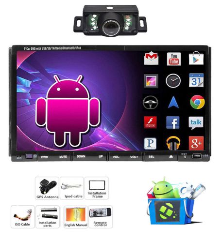 Android 7" hd double 2din 3g-wifi car gps stereo dvd player in dash radio+camera