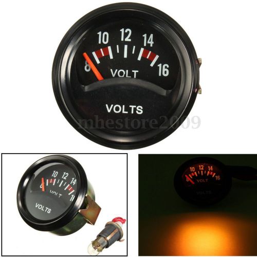 52mm 2&#039;&#039; car mechanical volt voltmeter voltage meter gauge 8~16v black face 12v