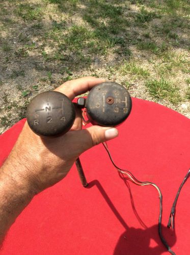 2 antique chevrolet shifter knobs 4x4 elictric thumb shifter gmc gm apache rare