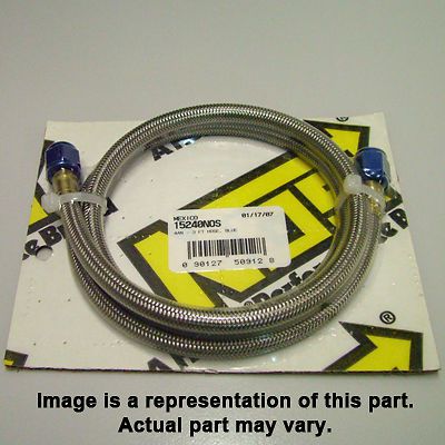 Nos 15270 8 ft. braided -4an nitrous hose line blue