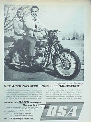 1966 bsa lightning 650 original vintage ad cmy store 4more ads  5+= free ship
