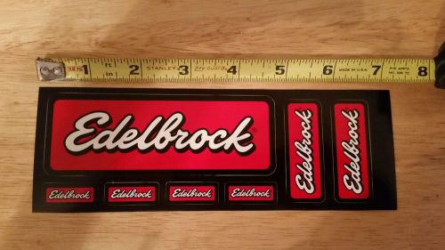 Edelbrock multi-decal sheet   (7 decals total)