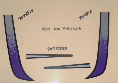 Polaris oem nos snowmobile 97 7 rmk  sks nose cone tips stickers 7075819 7075820
