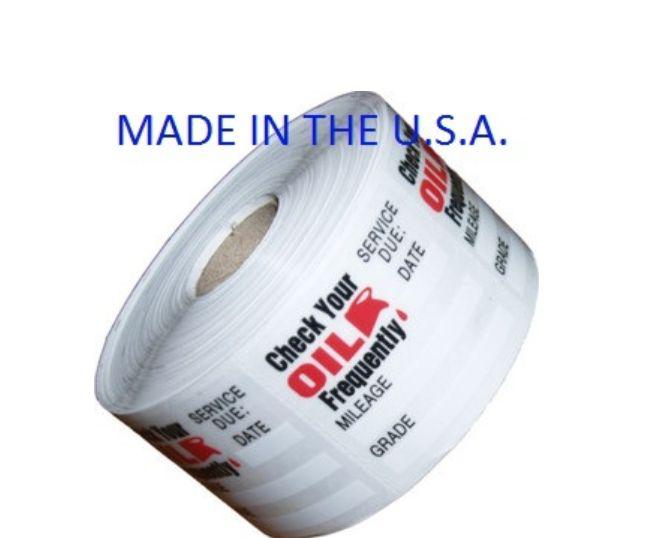 Non-personalized oil change stickers (500 stickers)