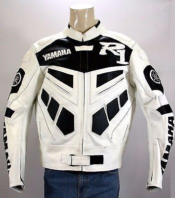 Yamaha r1 motorbike racing leather jacket motorcycle men leather jacket all-size