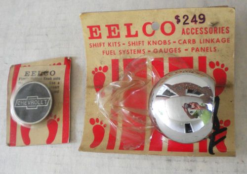 Nos old chrome eelco shift knob chevrolet bowtie hot rod 1949-50-55-56-57  nice