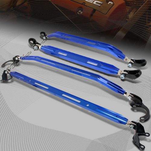 For 1996-2000 honda civic blue aluminum front+rear+upper+lower strut bar 4pcs