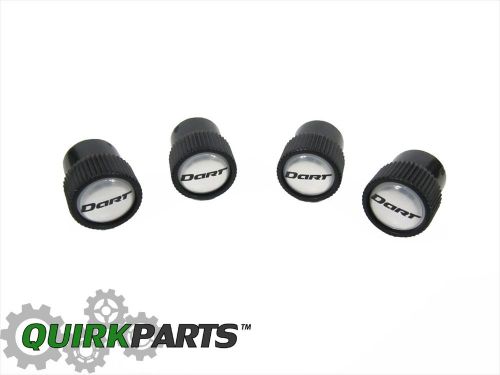 13-16 dodge dart tire valve stem caps with logo set of 4 new oem mopar genuine