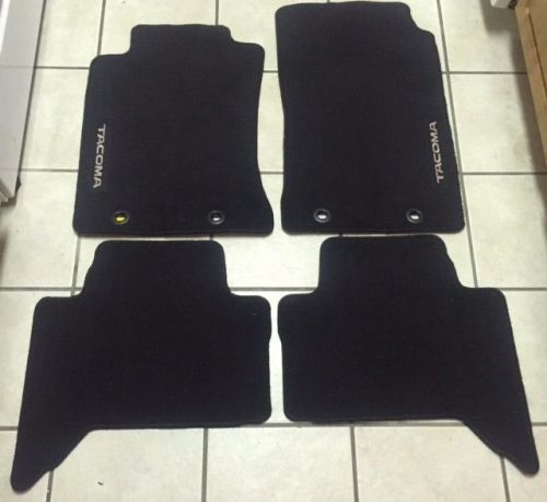 2012-2015 black oem toyota tacoma 4 piece mat set pt206-35156/pt206-35152