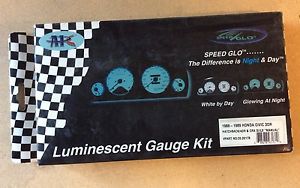 Apc luminescent gauge kit honda civic hatchback 1988-1989 new