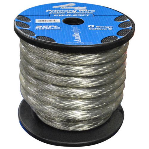 Power wire 0ga. 25' silver audiopipe pw025sl wire