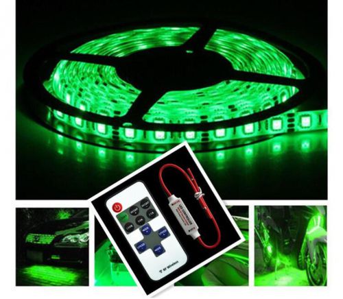 12v green boat marine navigation light strip 300 leds 16ft 5m + wireless remote