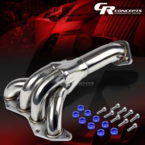 J2 for 01-05 civic dx/lx d17 exhaust manifold header+blue washer cup bolts