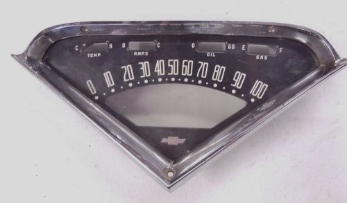 1955 1956 1957 1958 1959 chevy truck instrument cluster bezel, housing &amp; len #10