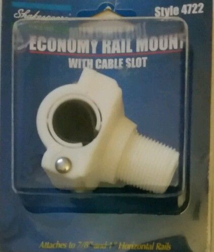 Shakespeare 4722  nylon rail mount 7/8 - 1&#034; with cable slot marine boat new