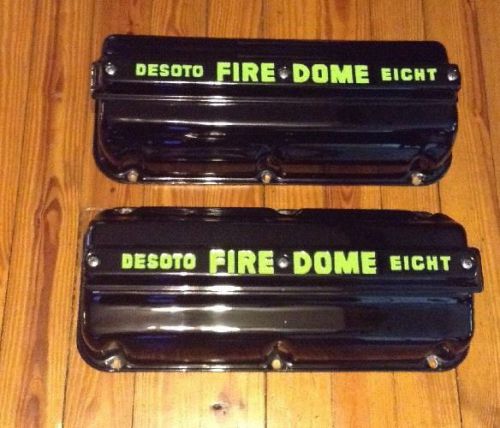 1950's desoto fire dome eight hemi valve covers vintage pair with wire