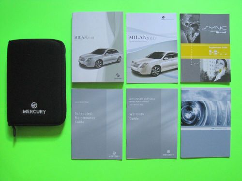 2010 mercury milan factory owner&#039;s manual guide set w/ sync guide &amp; case