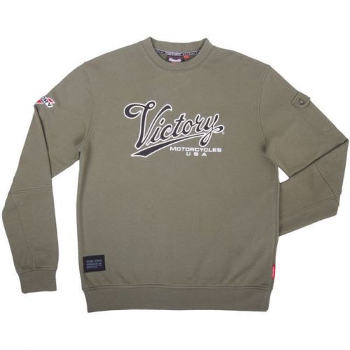 Victory engine power gray sweatshirt medium - mens 286433906