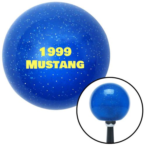 Yellow 1999 mustang blue metal flake shift knob with m16 x 1.5 insert